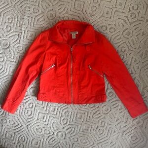 Red orange cotton jacket